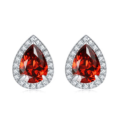 925 Silver Teardrop Stone Earrings