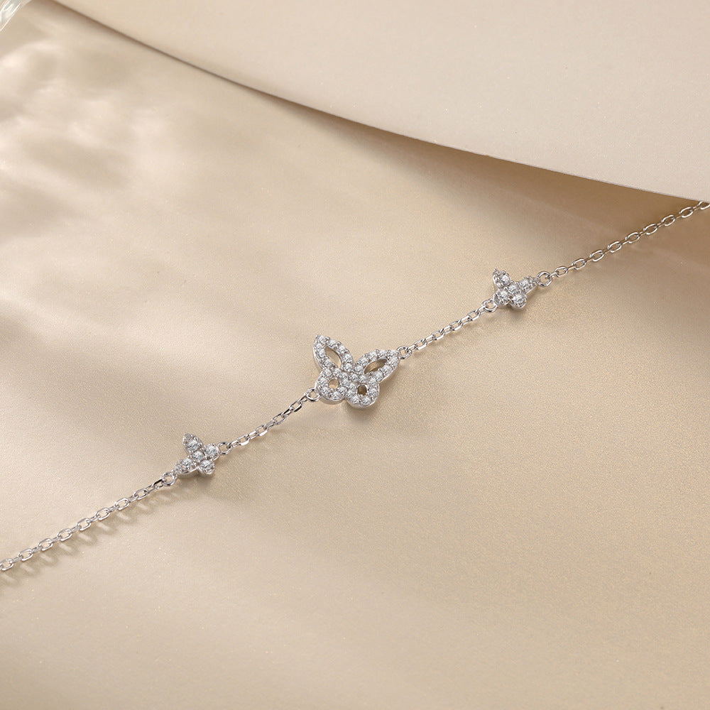 S925 Butterfly CZ Bracelet - Luxe Fairy Jewelry