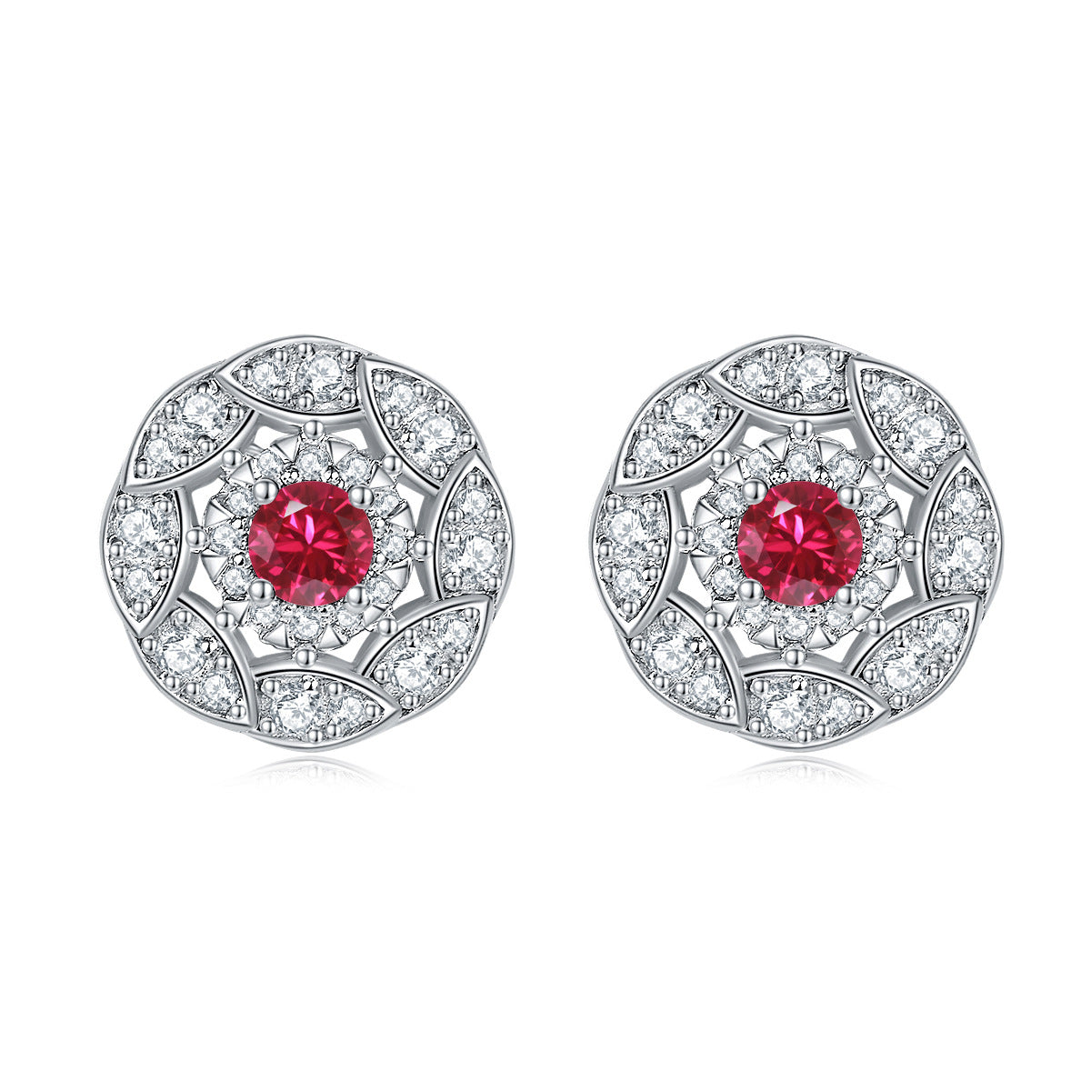 S925 Zodiac CZ Earrings - Bold Floral Jewelry