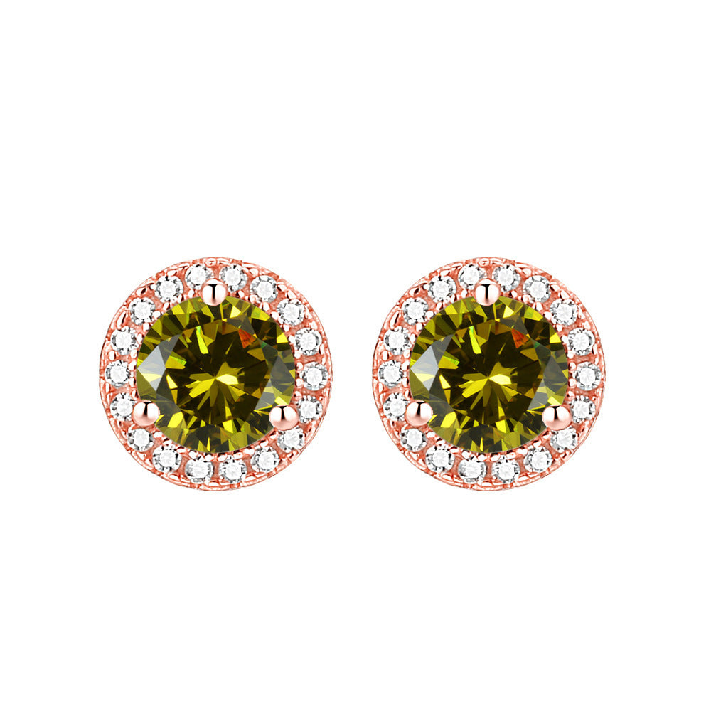 S925 Zodiac CZ Earrings - Birthstone Jewelry