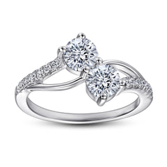 925 Silver Figure 8 Micro-Pavé Ring