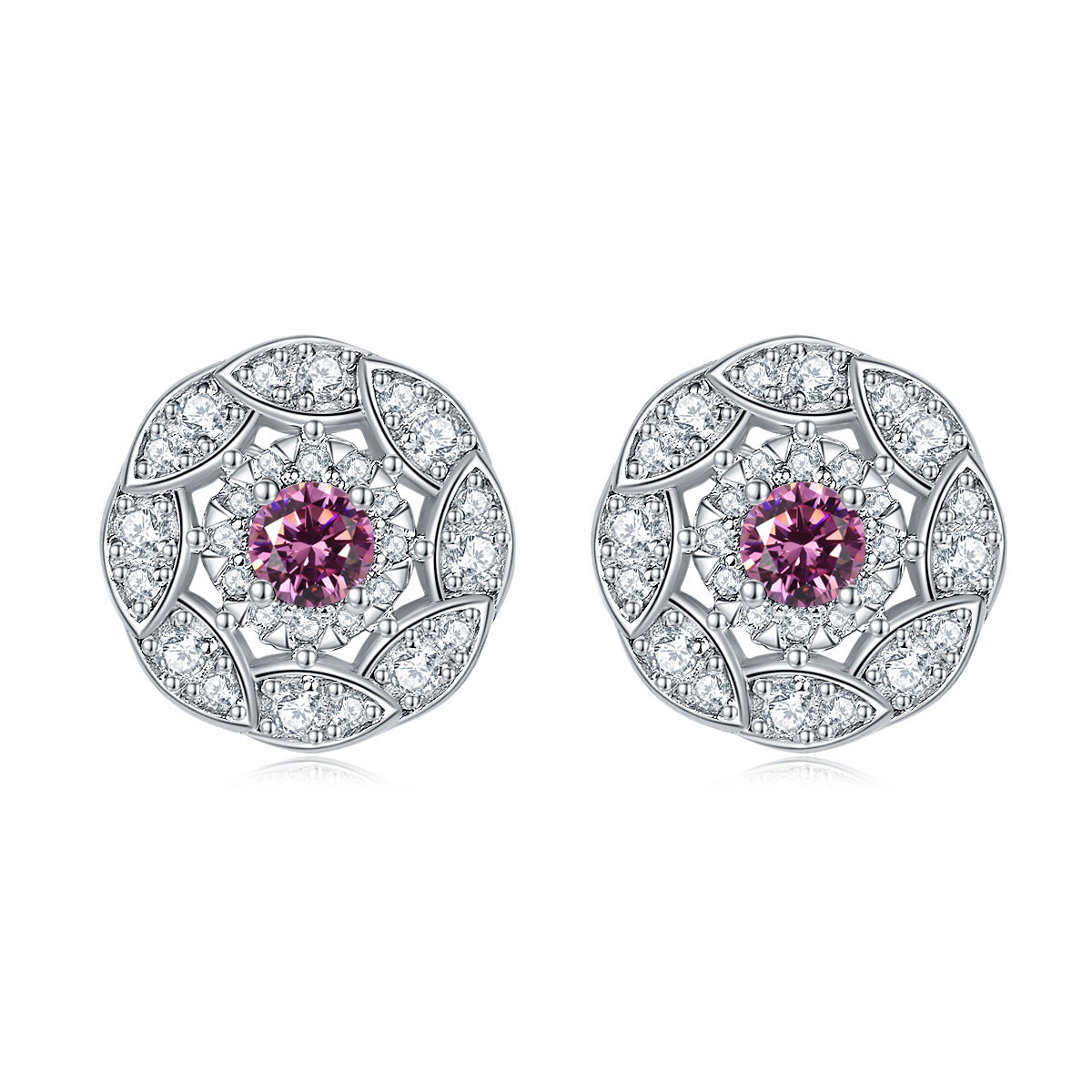 S925 Zodiac CZ Earrings - Bold Floral Jewelry