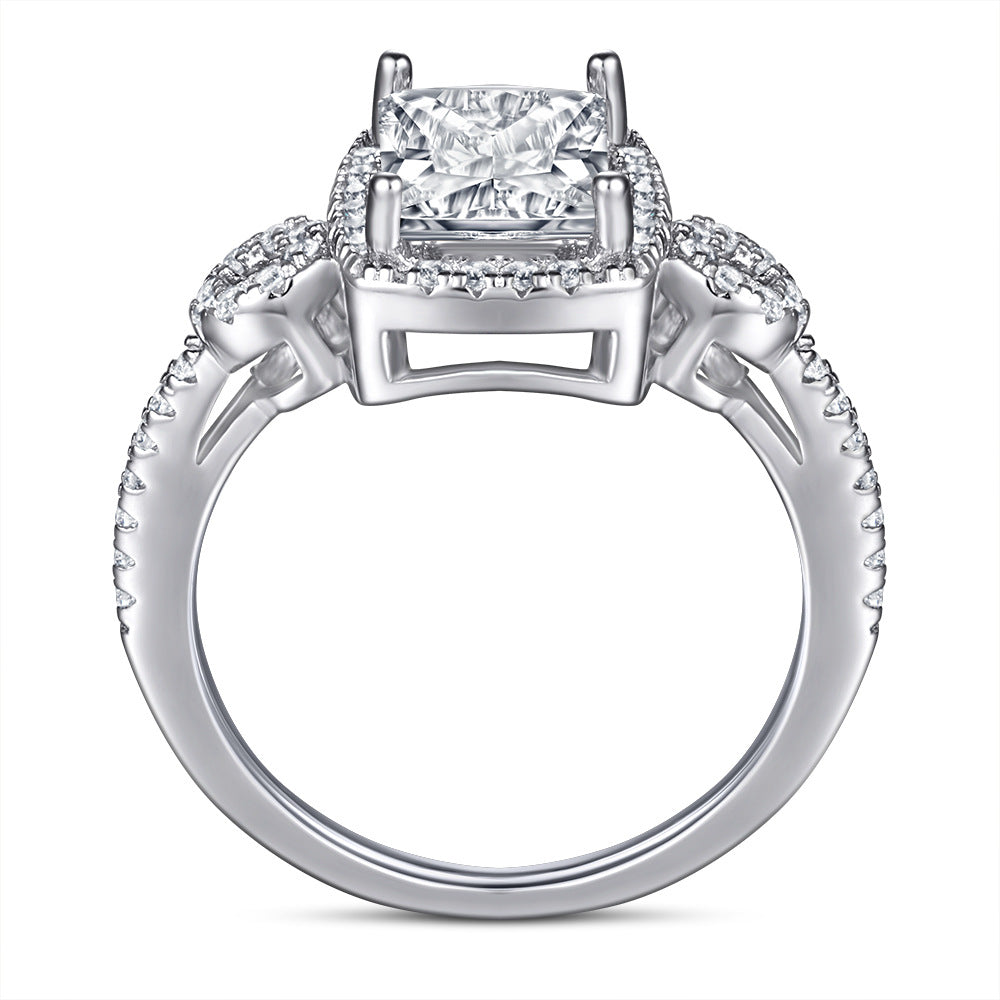 925 Silver Art Deco CZ Statement Ring