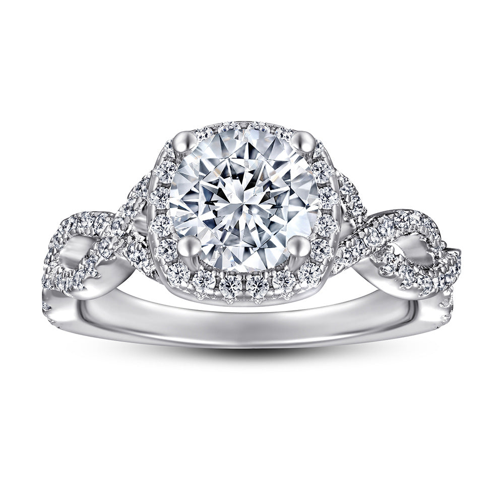 925 Silver Twist Crossover Ring