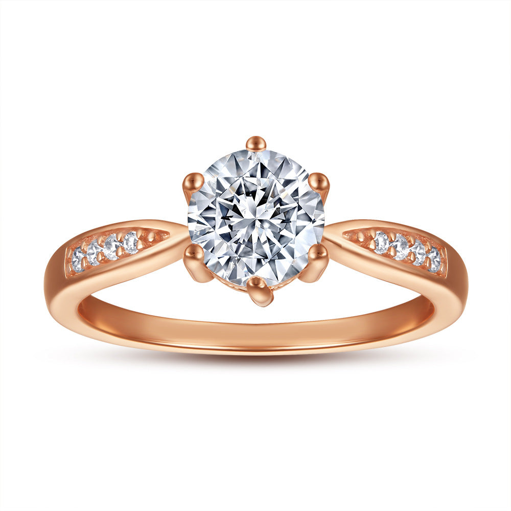 925 Silver 1ct Solitaire Wedding Band