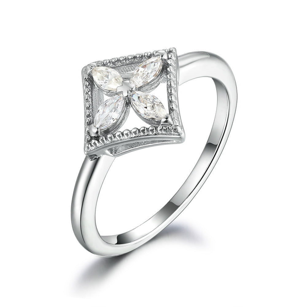 925 Silver Butterfly Pavé Band