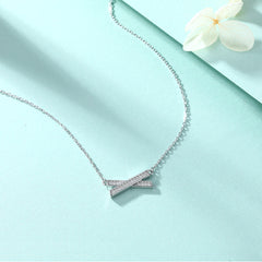 S925 Silver X Letter Necklace