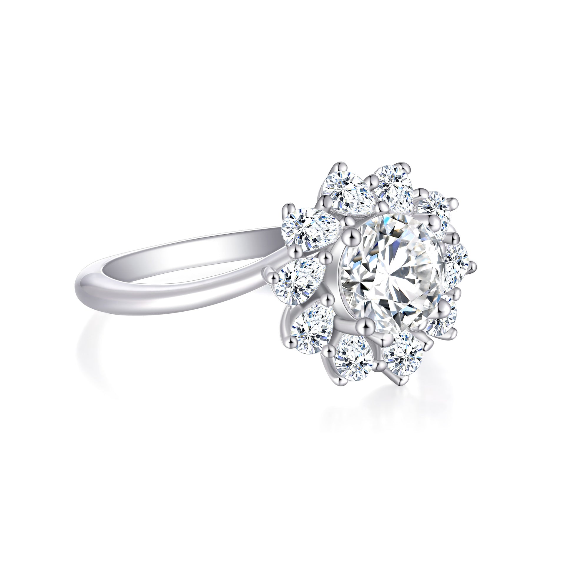 925 Silver Floral Wedding Band