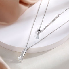 S925 Silver Bow Pendant Minimalist Necklace