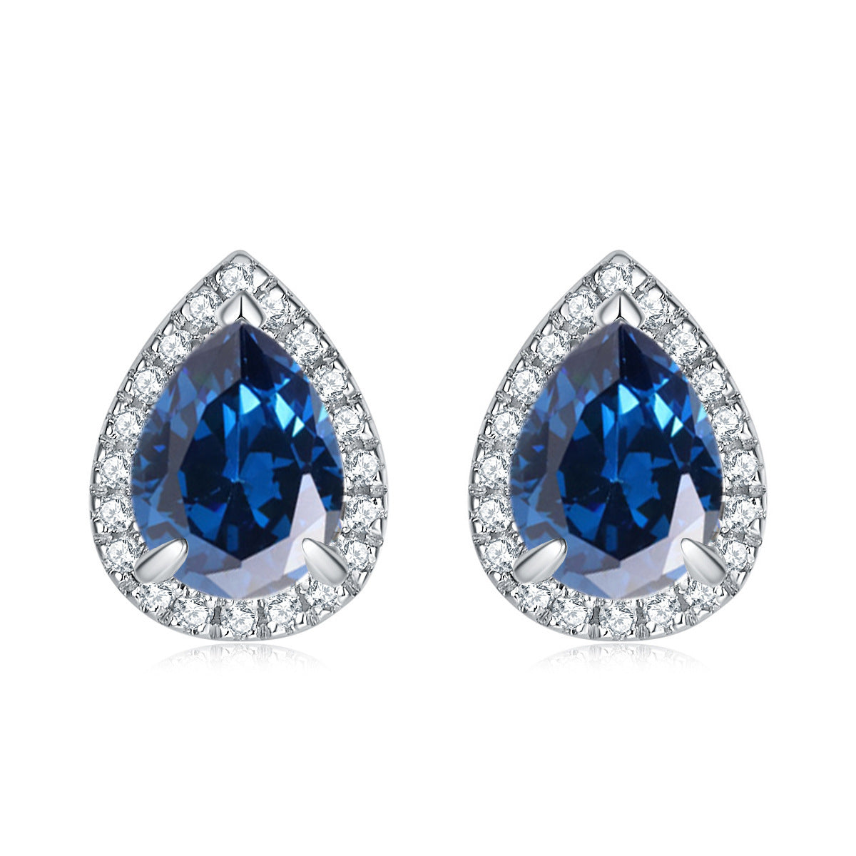 925 Silver Teardrop Stone Earrings