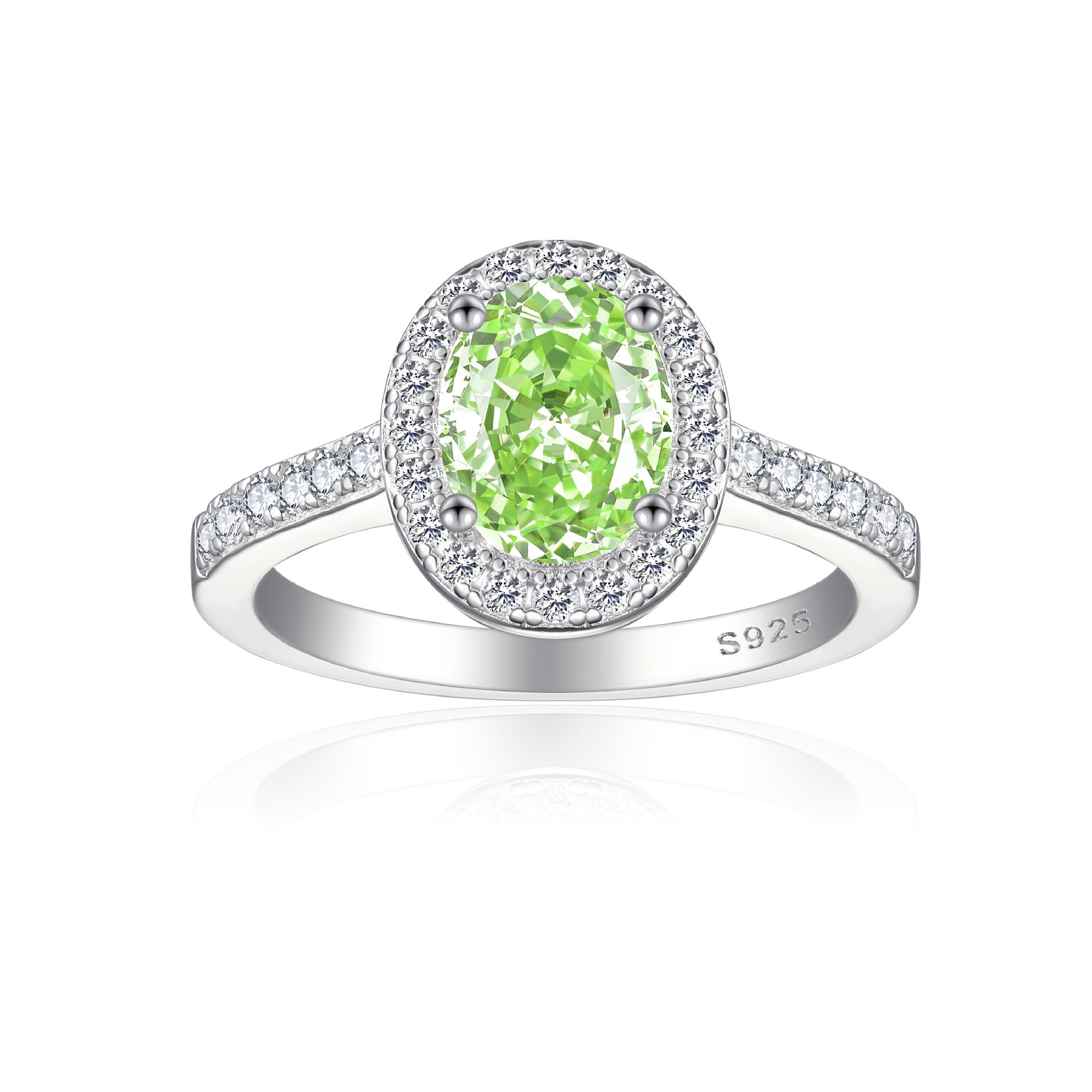 S925 Silver 1.5ct Gemstone Ring - Icy Cut 6x8mm