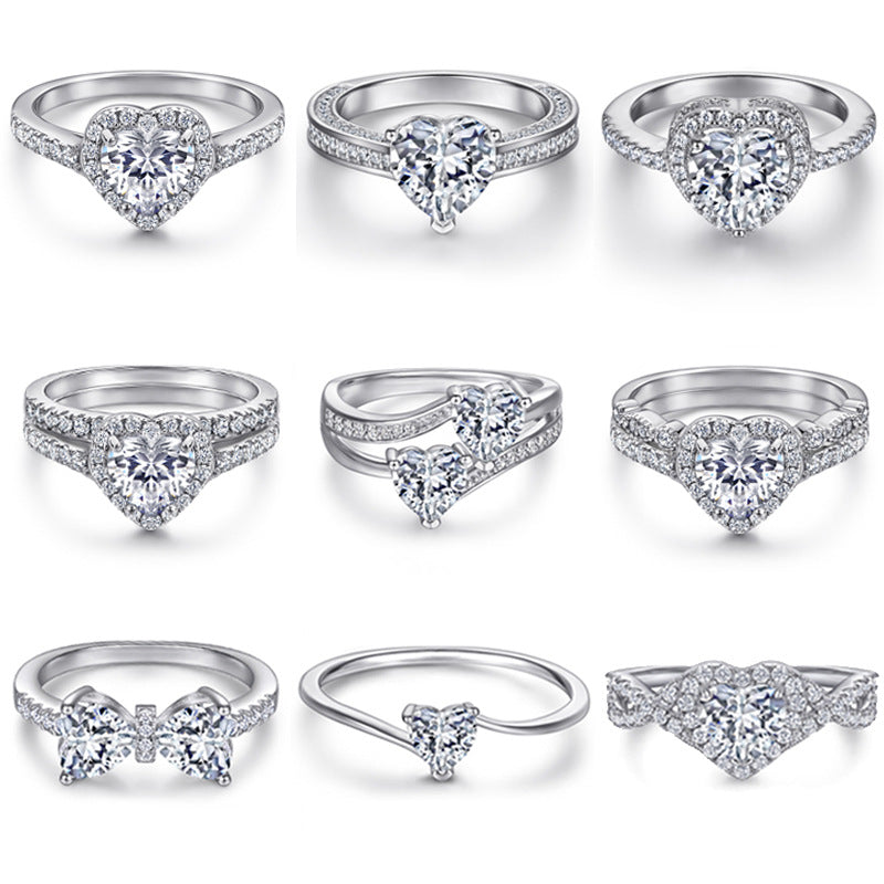 925 Silver Multi type CZ Ring