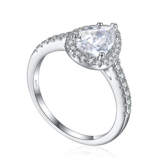 S925 Sterling Silver Teardrop Ring