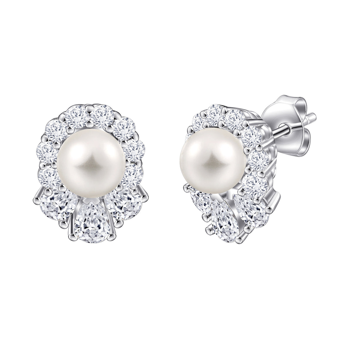 S925 6mm Pearl Studs - Vintage Luxe Earrings