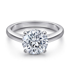 S925 2ct CZ Solitaire Ring - 4 Prong Setting