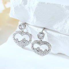 2025 S925 Silver Heart Stud Earrings