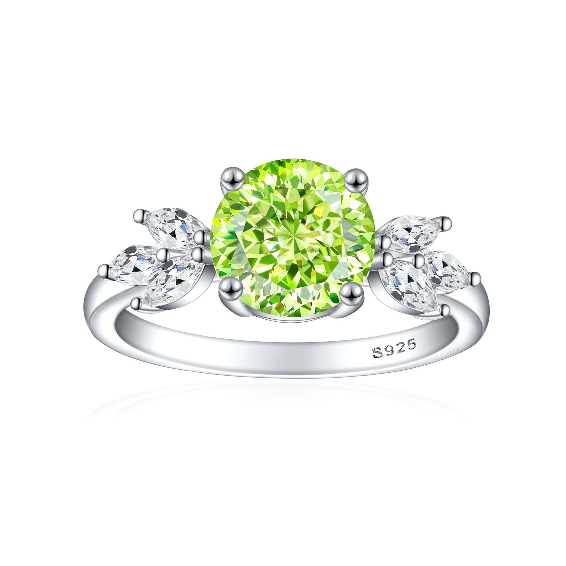 925 Silver 2ct Flame Ice Engagement Ring