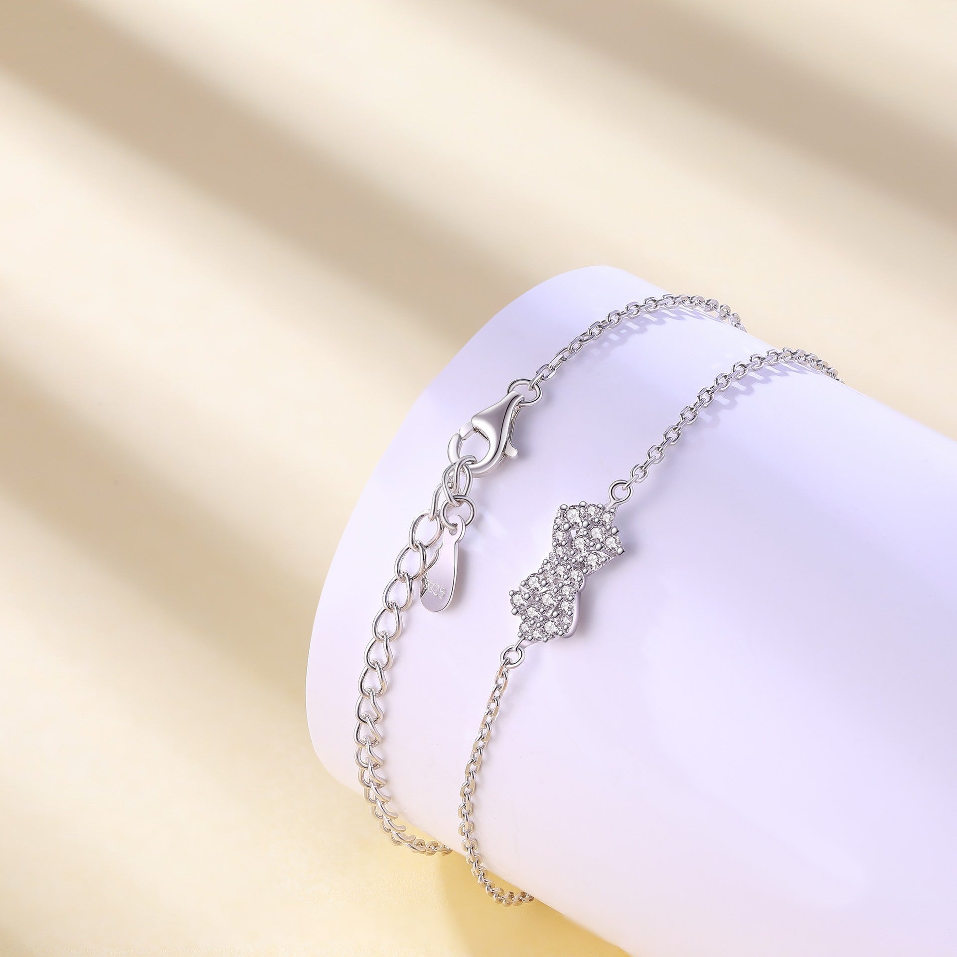 925 Silver Bow Ring Earrings Necklace Bracelet