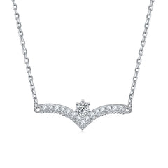S925 Silver V-Shaped Star Choker Necklace