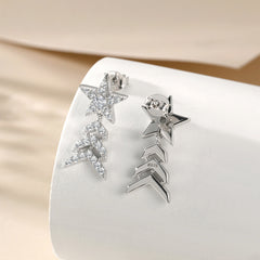 925 Silver Star Tassel Earrings