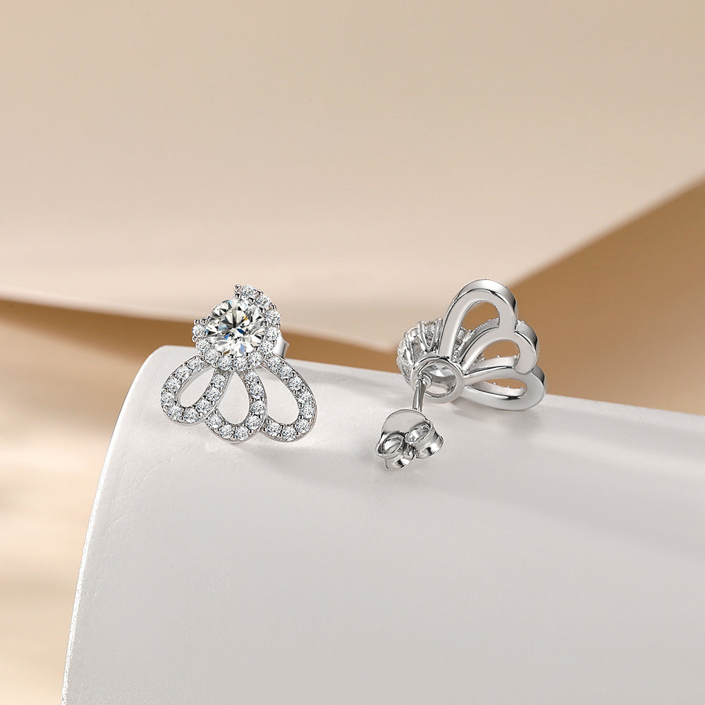925 Silver Crown Ring Necklace Earrings Bracelet