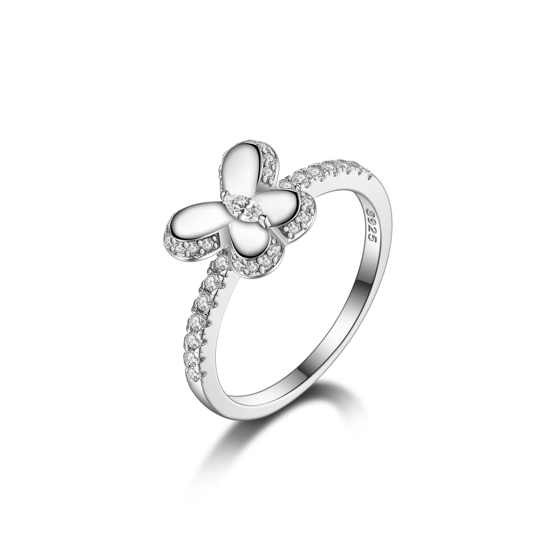 925 Silver Butterfly Ring Necklace Earrings Bracelet