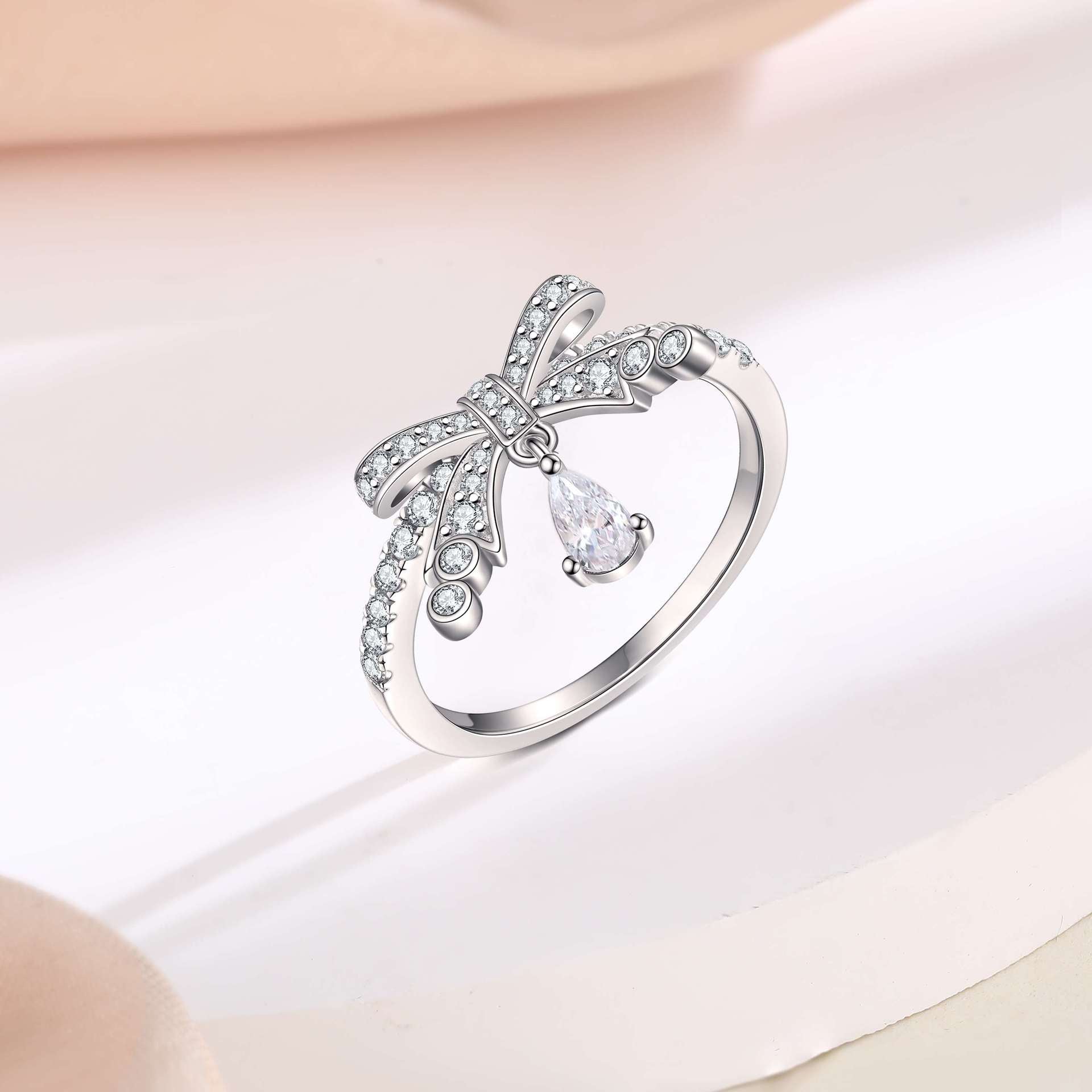 925 Silver Bow Earrings Ring Necklace Bracelet