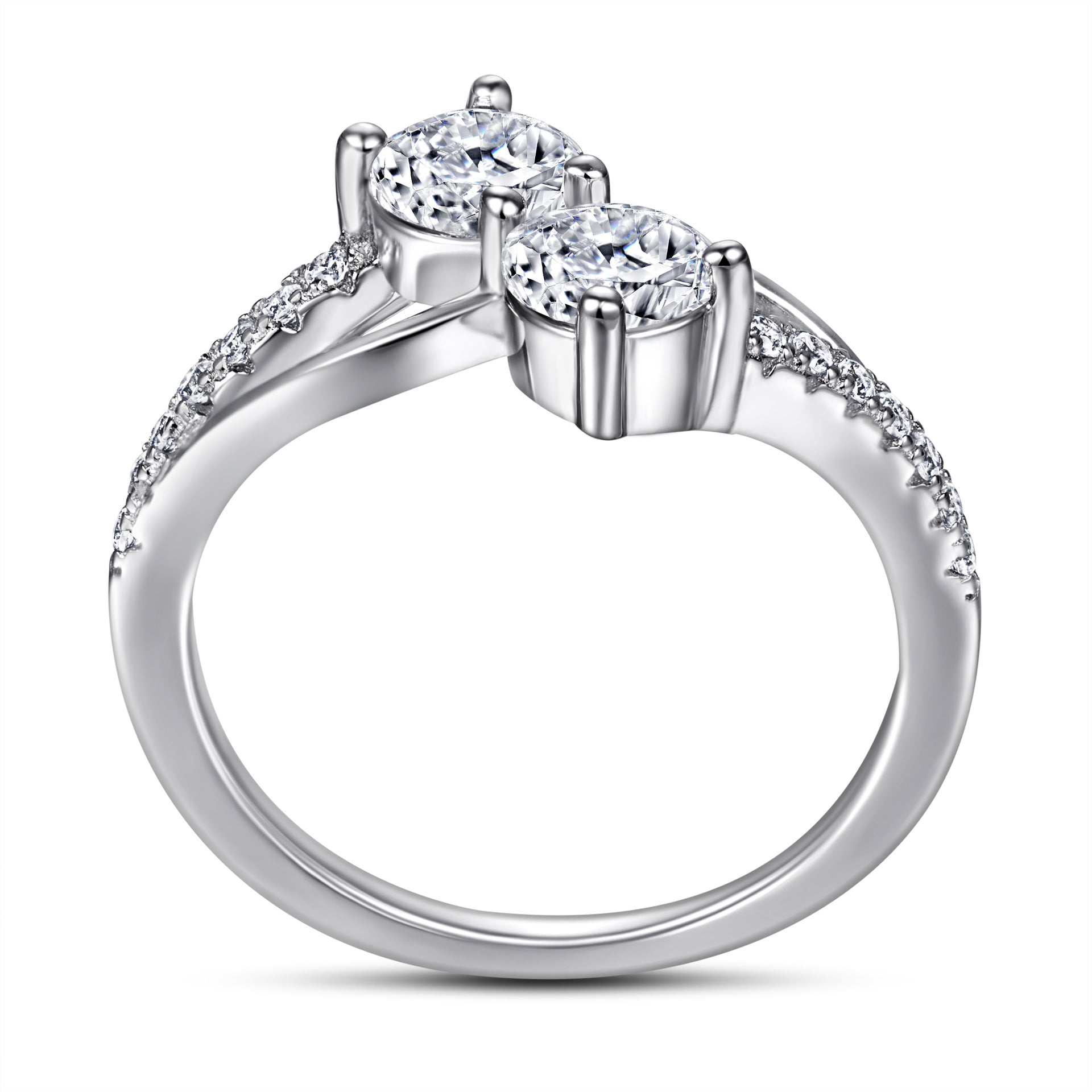925 Silver Figure 8 Micro-Pavé Ring