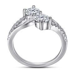 925 Silver Figure 8 Micro-Pavé Ring