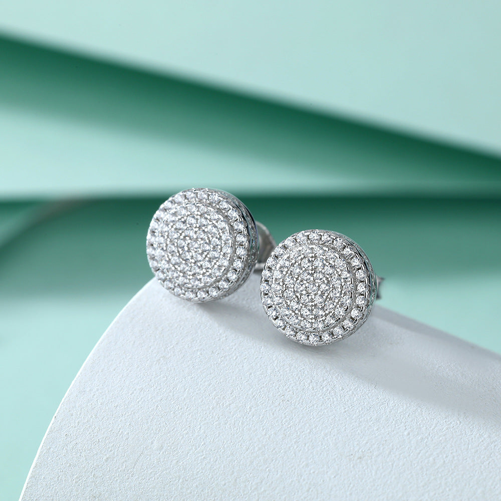 S925 Silver Full Cut Zircon Studs
