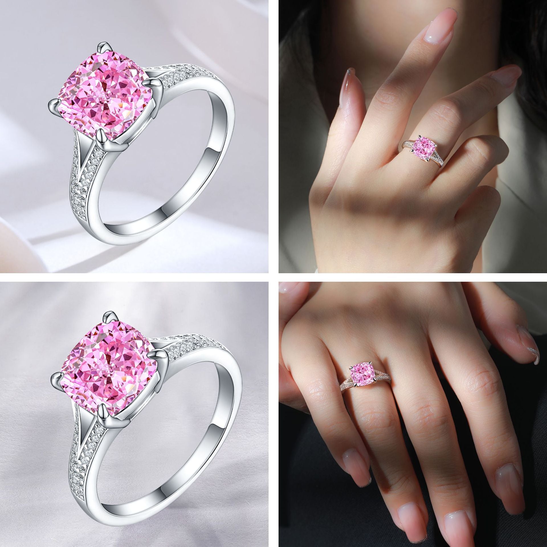 925 Silver 3.5ct Statement Ice Ring