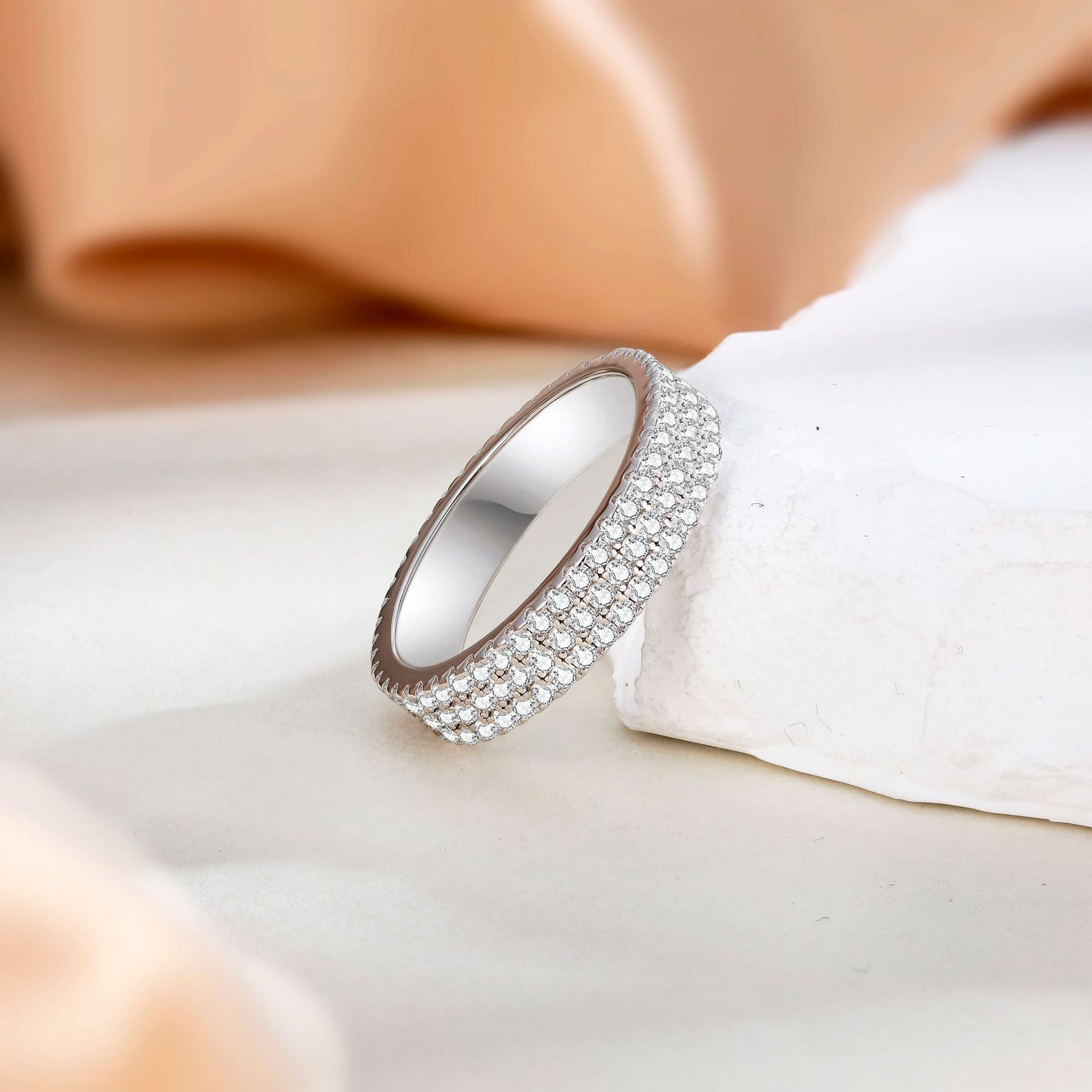 925 Silver Starry Full Eternity Band