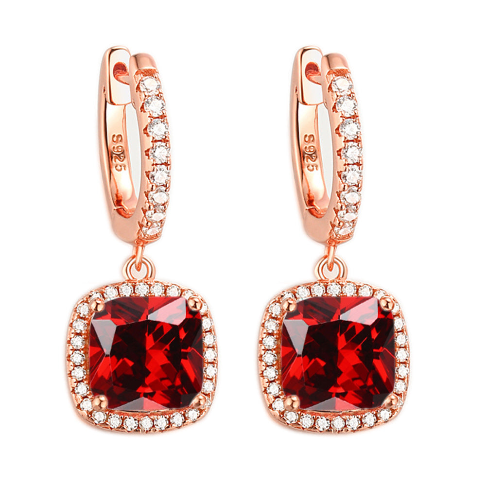 925 Silver Zirconia Hoop Earrings