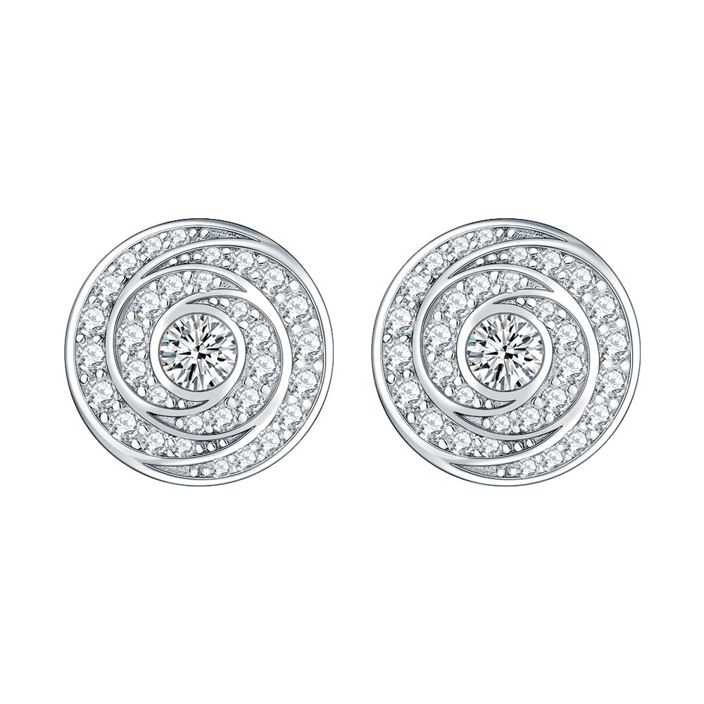 S925 CZ Stud Earrings - Luxe Silver Jewelry