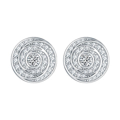 S925 CZ Stud Earrings - Luxe Silver Jewelry