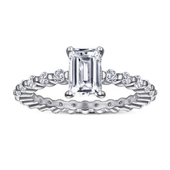 925 Silver Full Pavé Square Ring