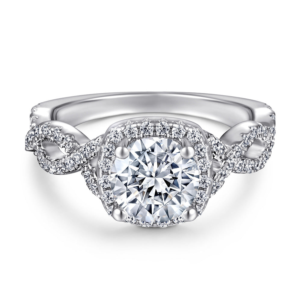 925 Silver Twist Crossover Ring