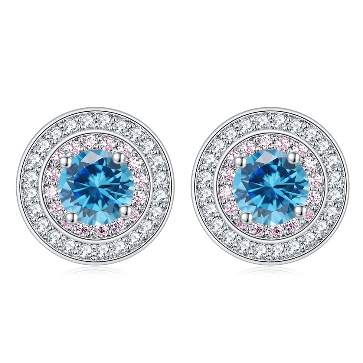 925 Silver Micro-Pavé Circle Studs