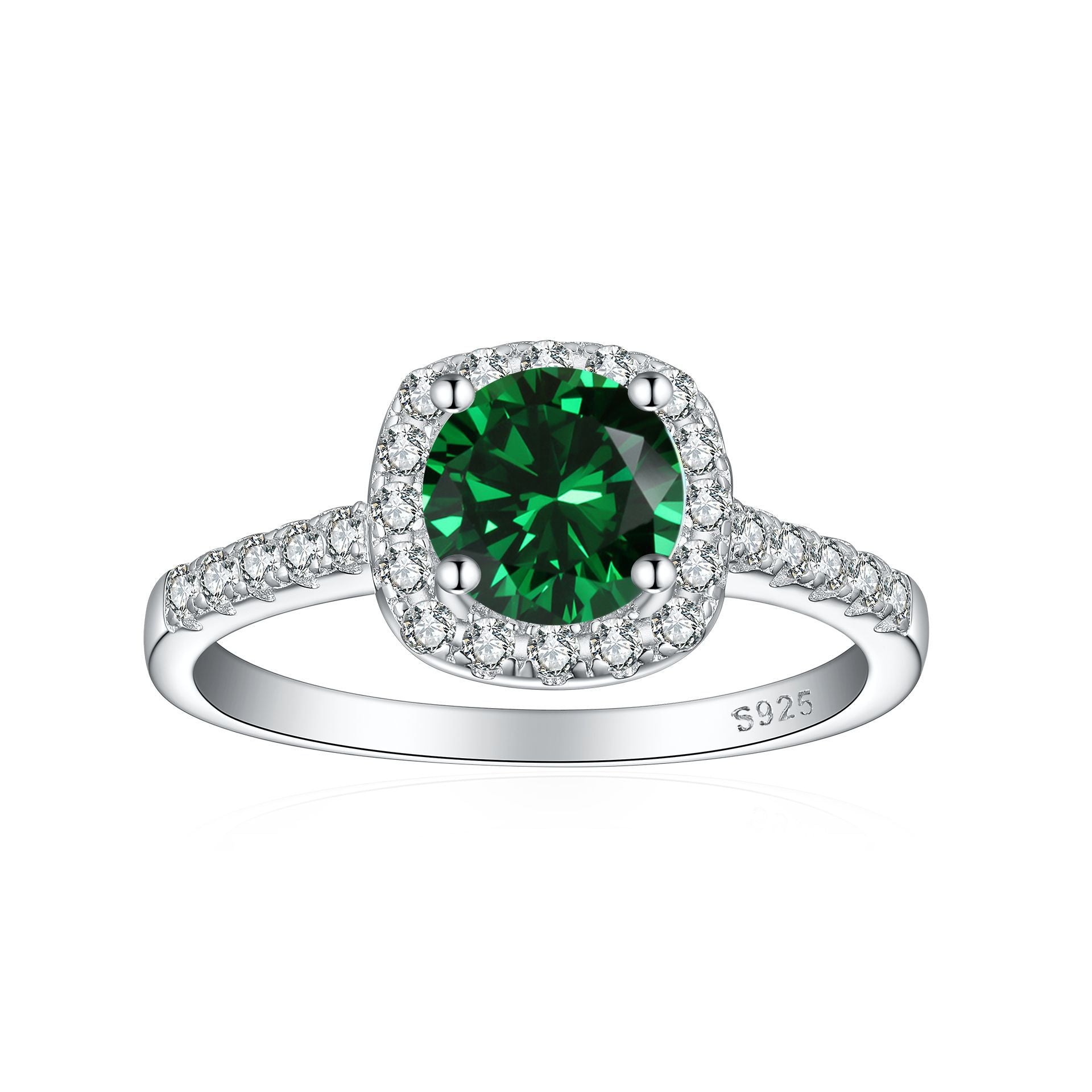 S925 Sterling Silver Ring with Crystal & Gemstones