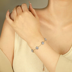 925 Sunflower Star Bracelet - Luxe Silver Jewelry