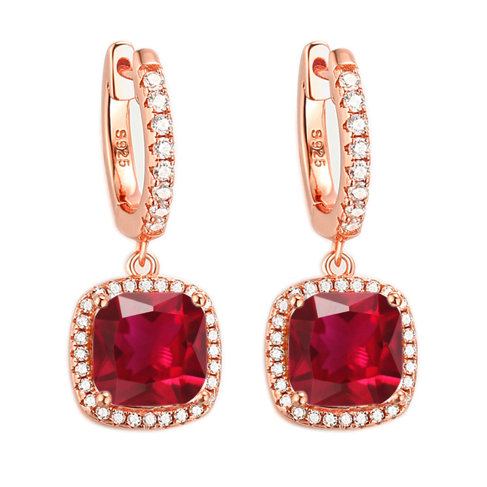 925 Silver Zirconia Hoop Earrings