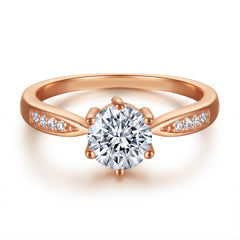 925 Silver 1ct Solitaire Wedding Band