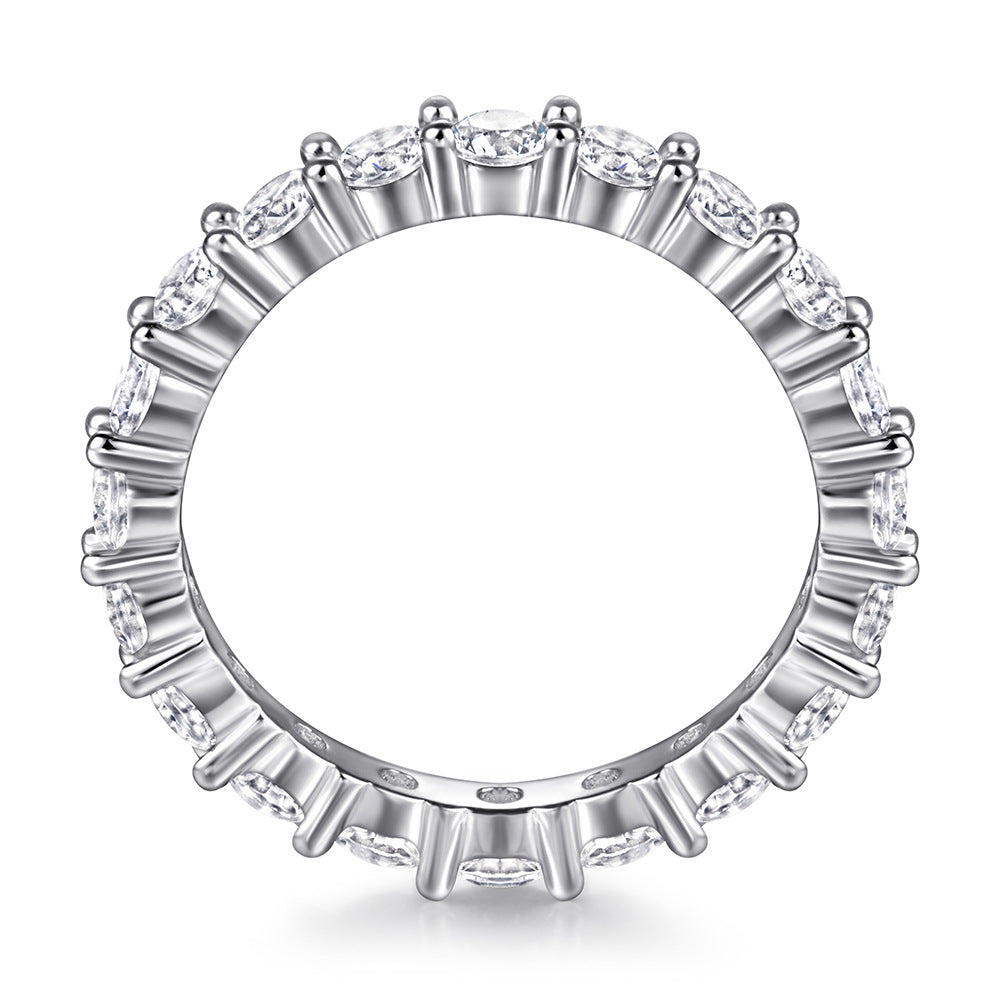 S925 Micro-Pavé CZ Band - Full Eternity Index Ring