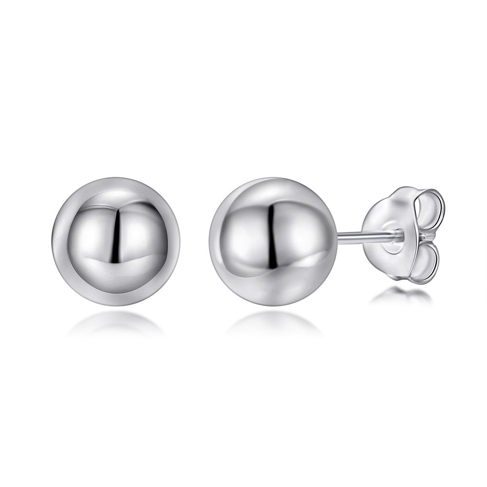 925 Silver Ball Stud Earrings