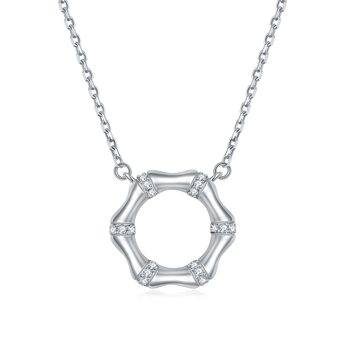 S925 Sterling Silver Zircon Necklace Elegant