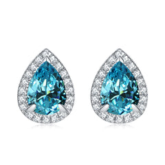 925 Silver Teardrop Stone Earrings