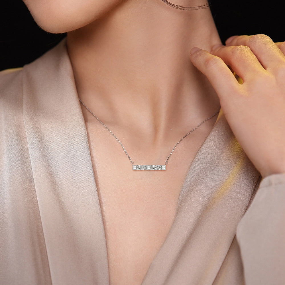 S925 Silver Initial Letter Choker Necklace