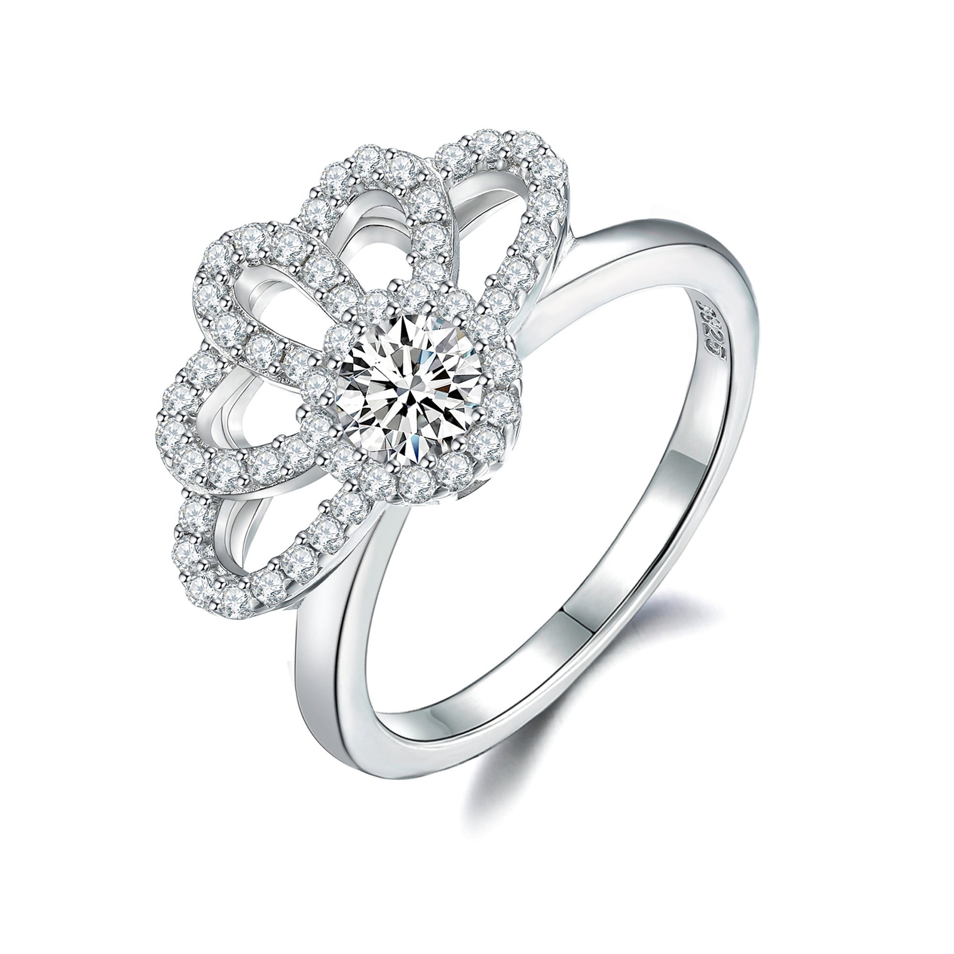 925 Silver Crown Ring Necklace Earrings Bracelet