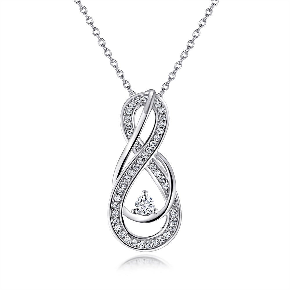 S925 Silver Infinity 8 Pendant Necklace