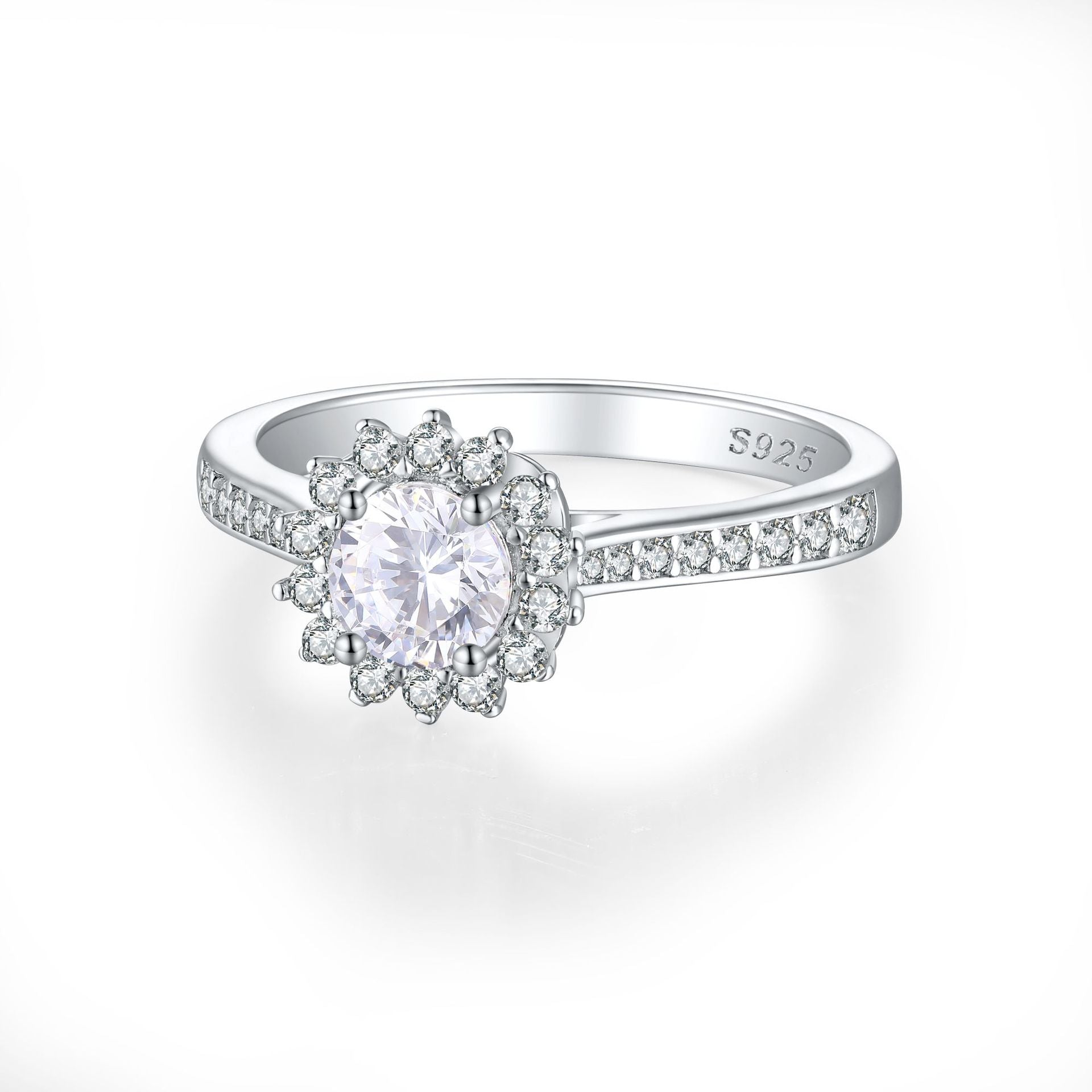 925 Silver Sunflower Wedding Band